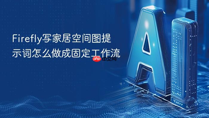 firefly写家居空间图提示词怎么做成固定工作流