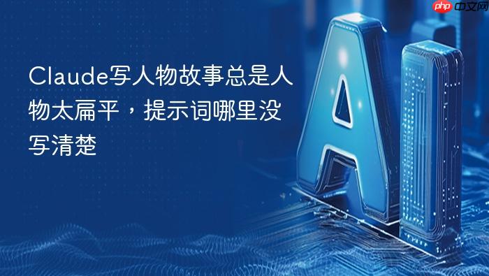 claude写人物故事总是人物太扁平,提示词哪里没写清楚