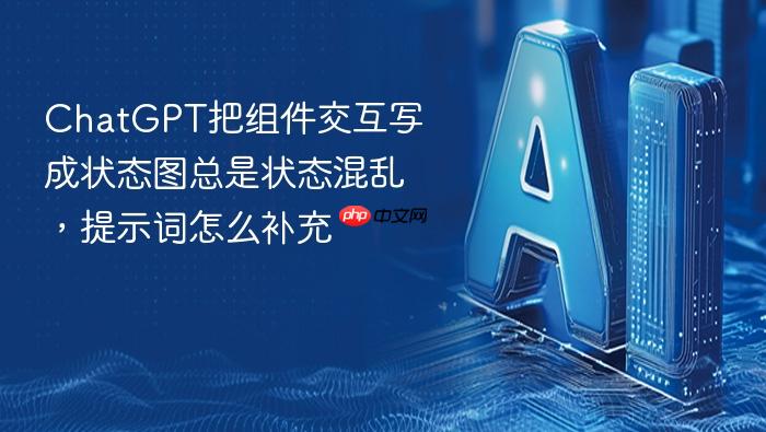 chatgpt把组件交互写成状态图总是状态混乱,提示词怎么补充