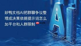 妙鸭文档AI把群聊争议整理成决策依据提示词怎么加平台和人群限制