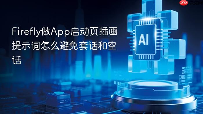 firefly做app启动页插画提示词怎么避免套话和空话