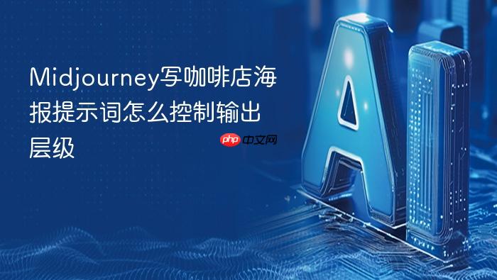 midjourney写咖啡店海报提示词怎么控制输出层级