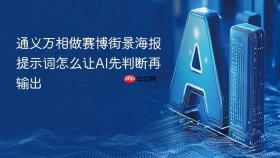 通义万相做赛博街景海报提示词怎么让ai先判断再输出