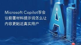 microsoft copilot写会议前置材料提示词怎么让内容更贴近真实用户