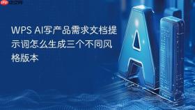 WPS AI写产品需求文档提示词怎么生成三个不同风格版本