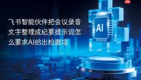 飞书智能伙伴把会议录音文字整理成纪要提示词怎么要求ai给出检查项