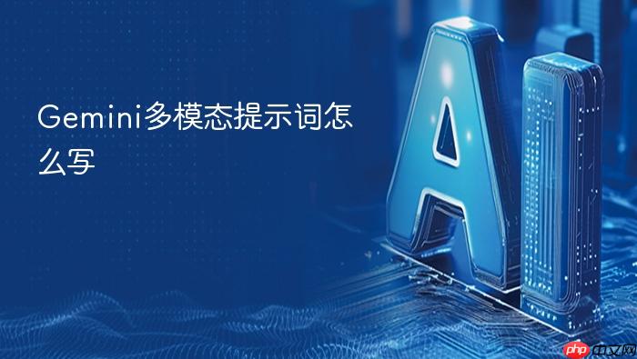 gemini多模态提示词怎么写