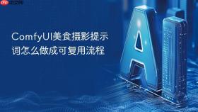 comfyui美食摄影提示词怎么做成可复用流程