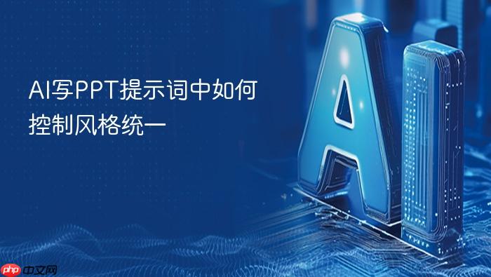 ai写ppt提示词中如何控制风格统一
