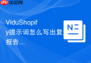 ViduShopify提示词怎么写出复盘报告