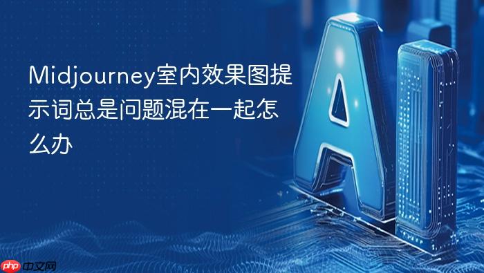 midjourney室内效果图提示词总是问题混在一起怎么办