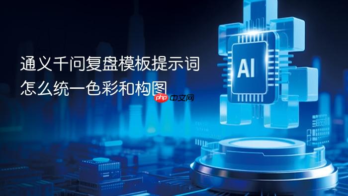 通义千问复盘模板提示词怎么统一色彩和构图