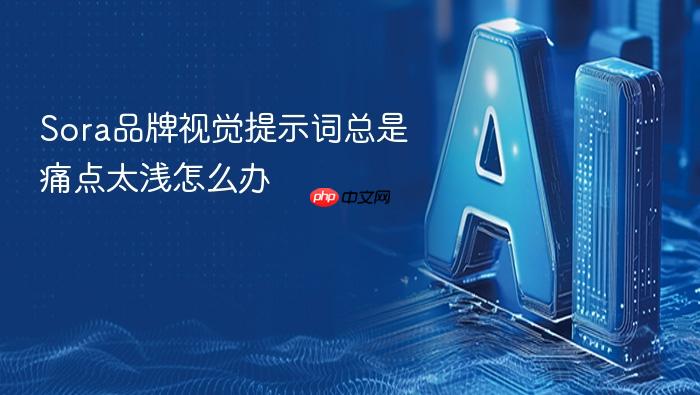 sora品牌视觉提示词总是痛点太浅怎么办
