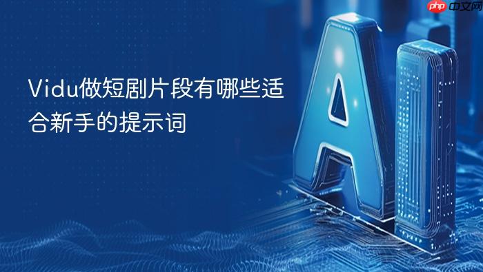 vidu做短剧片段有哪些适合新手的提示词