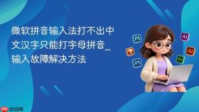 微软拼音输入法打不出中文汉字只能打字母拼音_输入故障解决方法
