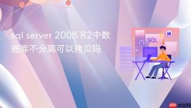 sql server 2008 r2中数据库不分离可以拷贝吗
