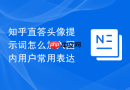 知乎直答头像提示词怎么加入国内用户常用表达