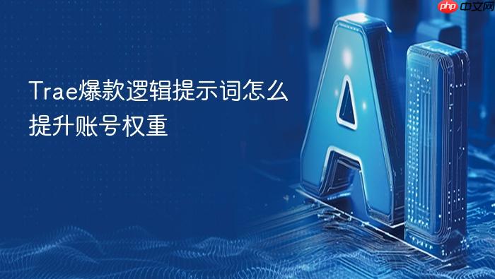 trae爆款逻辑提示词怎么提升账号权重