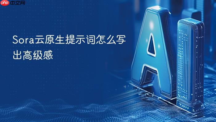 sora云原生提示词怎么写出高级感