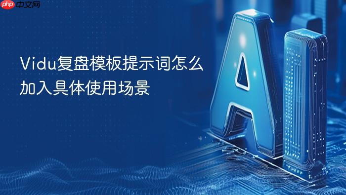 vidu复盘模板提示词怎么加入具体使用场景
