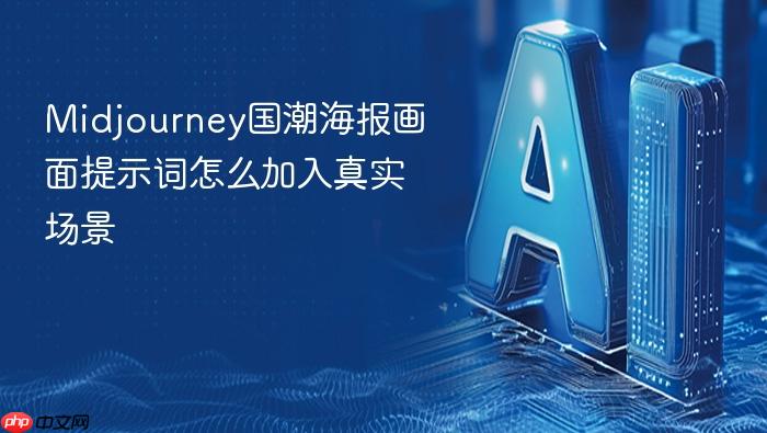 midjourney国潮海报画面提示词怎么加入真实场景