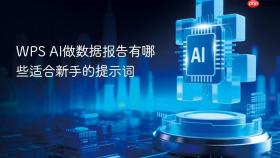 WPS AI做数据报告有哪些适合新手的提示词