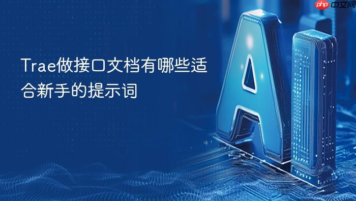 trae做接口文档有哪些适合新手的提示词