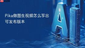 pika做图生视频怎么写出可发布版本