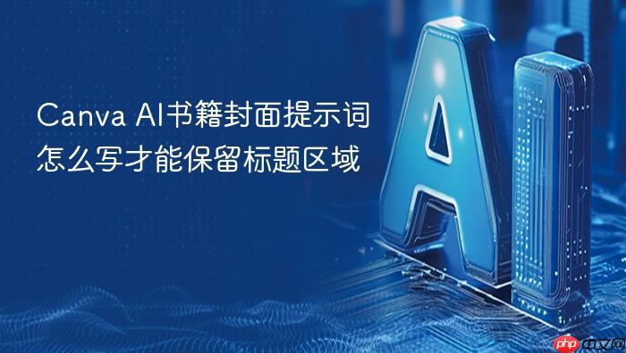 canva ai书籍封面提示词怎么写才能保留标题区域