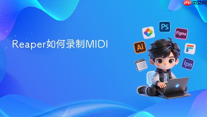 reaper如何录制midi