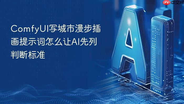 comfyui写城市漫步插画提示词怎么让ai先列判断标准