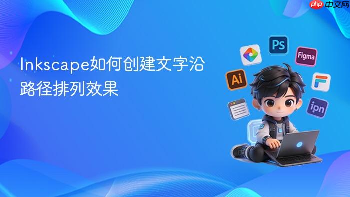 inkscape如何创建文字沿路径排列效果