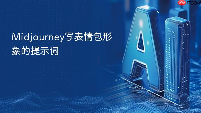 midjourney写表情包形象的提示词