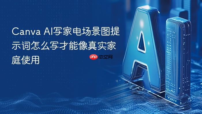 canva ai写家电场景图提示词怎么写才能像真实家庭使用