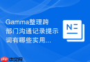 Gamma整理跨部门沟通记录提示词有哪些实用问法