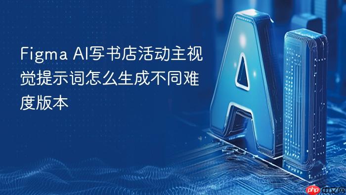 figma ai写书店活动主视觉提示词怎么生成不同难度版本