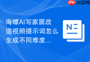 海螺AI写家居改造视频提示词怎么生成不同难度版本