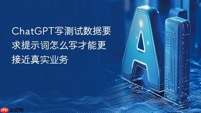 chatgpt写测试数据要求提示词怎么写才能更接近真实业务