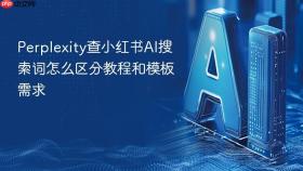 perplexity查小红书ai搜索词怎么区分教程和模板需求