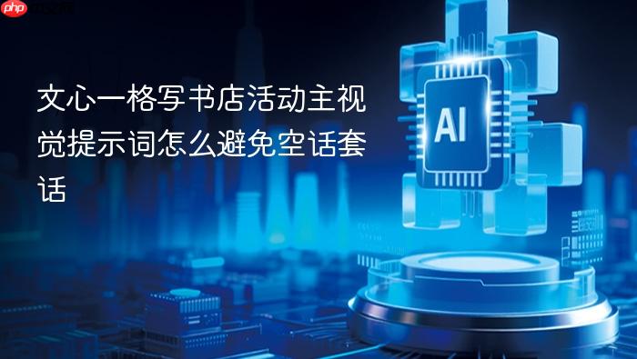 文心一格写书店活动主视觉提示词怎么避免空话套话