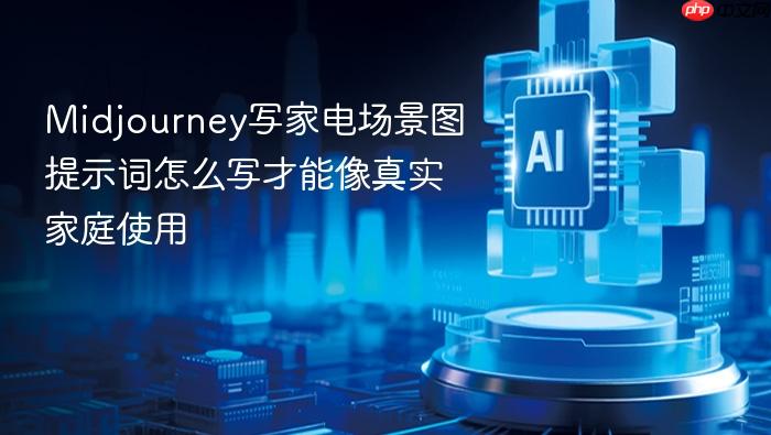 midjourney写家电场景图提示词怎么写才能像真实家庭使用