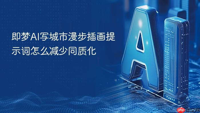 即梦ai写城市漫步插画提示词怎么减少同质化