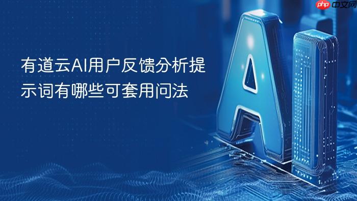 有道云ai用户反馈分析提示词有哪些可套用问法
