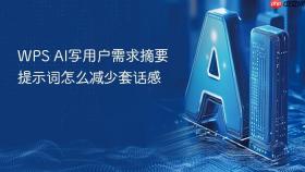wps ai写用户需求摘要提示词怎么减少套话感
