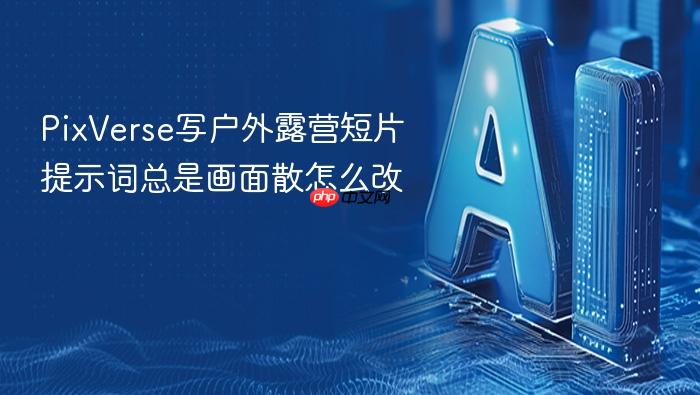 pixverse写户外露营短片提示词总是画面散怎么改