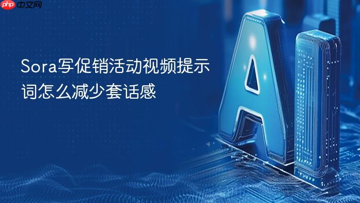 sora写促销活动视频提示词怎么减少套话感