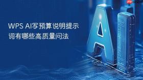 wps ai写预算说明提示词有哪些高质量问法