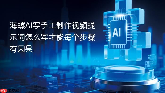 海螺ai写手工制作视频提示词怎么写才能每个步骤有因果