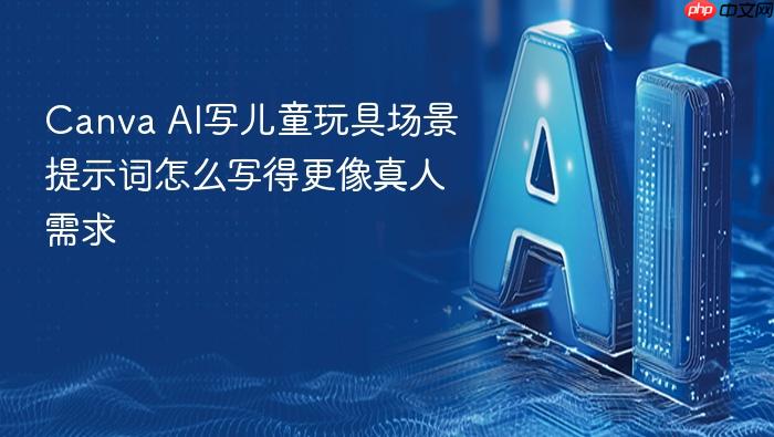 canva ai写儿童玩具场景提示词怎么写得更像真人需求