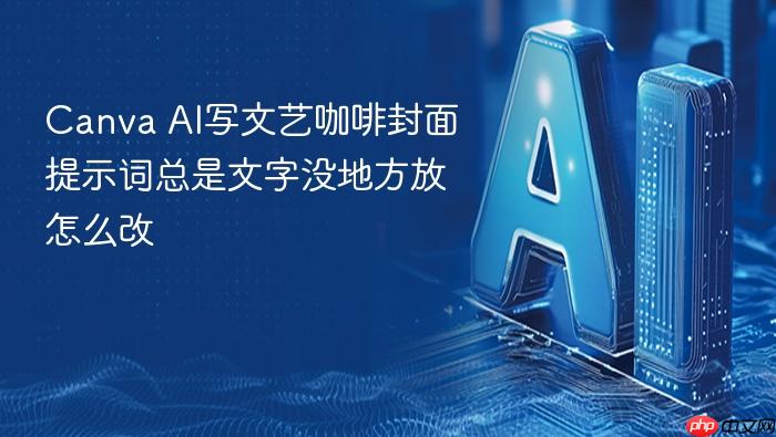 canva ai写文艺咖啡封面提示词总是文字没地方放怎么改